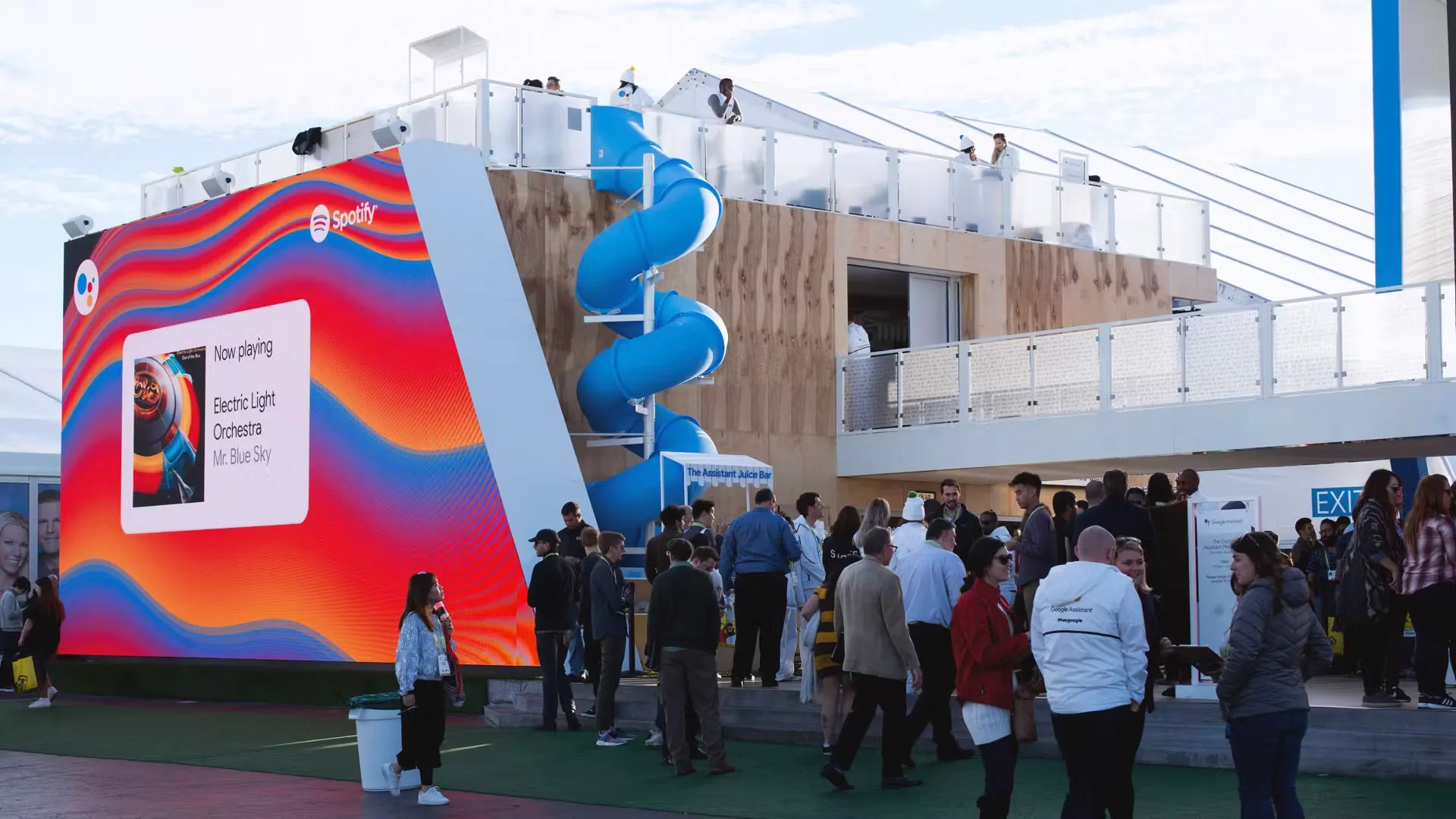 Music visualizer for Google Assistant Playground Outdoor Screen at CES 2018